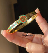 Elegant Gucci-Inspired Gold Bangle – Luxury Stainless Steel - Crazy Women