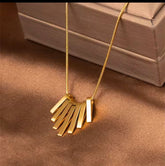 Yellow chimes Chain Pendant for Women Style waterproof tarnish free - Crazy Women
