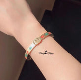 Gucci-Inspired Stainless Steel Bangle – Luxury Bracelet for Women - Crazy Women