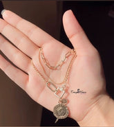 Pendant Chain Three Layer Necklace | Jewelry Online | Jewelry Store - Crazy Women