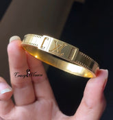 LV-Inspired Stainless Steel Bangle – Luxury Bracelet for Women - Crazy Women