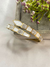 White Zircon Stones Bangle – Elegant & Sparkling Luxury Bracelet for Women - Crazy Women