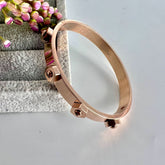 Rose Gold Screw Design CT Bracelet | Jewelry Store | Jewelry Shop - Crazy Women