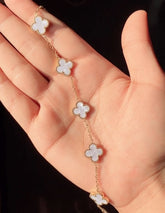 White Van Cleef Bracelet – Elegant & Timeless Luxury Bracelet for Women - Crazy Women