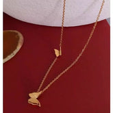 Golden Fancy butterfly necklace - Crazy Women