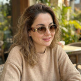 Miu Miu Round Brown Sunglasses with Leopard Arms – Luxury Designer Eyewear