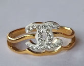 Golden CC Ring | Jewellery Shop| Jewellery Store - Crazy Women