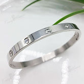 Silver big Stone Bangle | Jewelry Store | Jewelry Shop