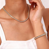 Luxury Gold Chain Necklace & Bracelet Set for Women – Elegant Premium Jewelry