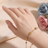 Elegant Floral Gold Bracelet for Women – Lightweight & Stylish Jewelry