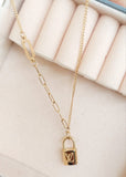 Stainless LV Lock Chain Necklace