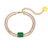 Emerald Stone Bracelet - Elegant Bracelets for Girls & Women - Crazy Women