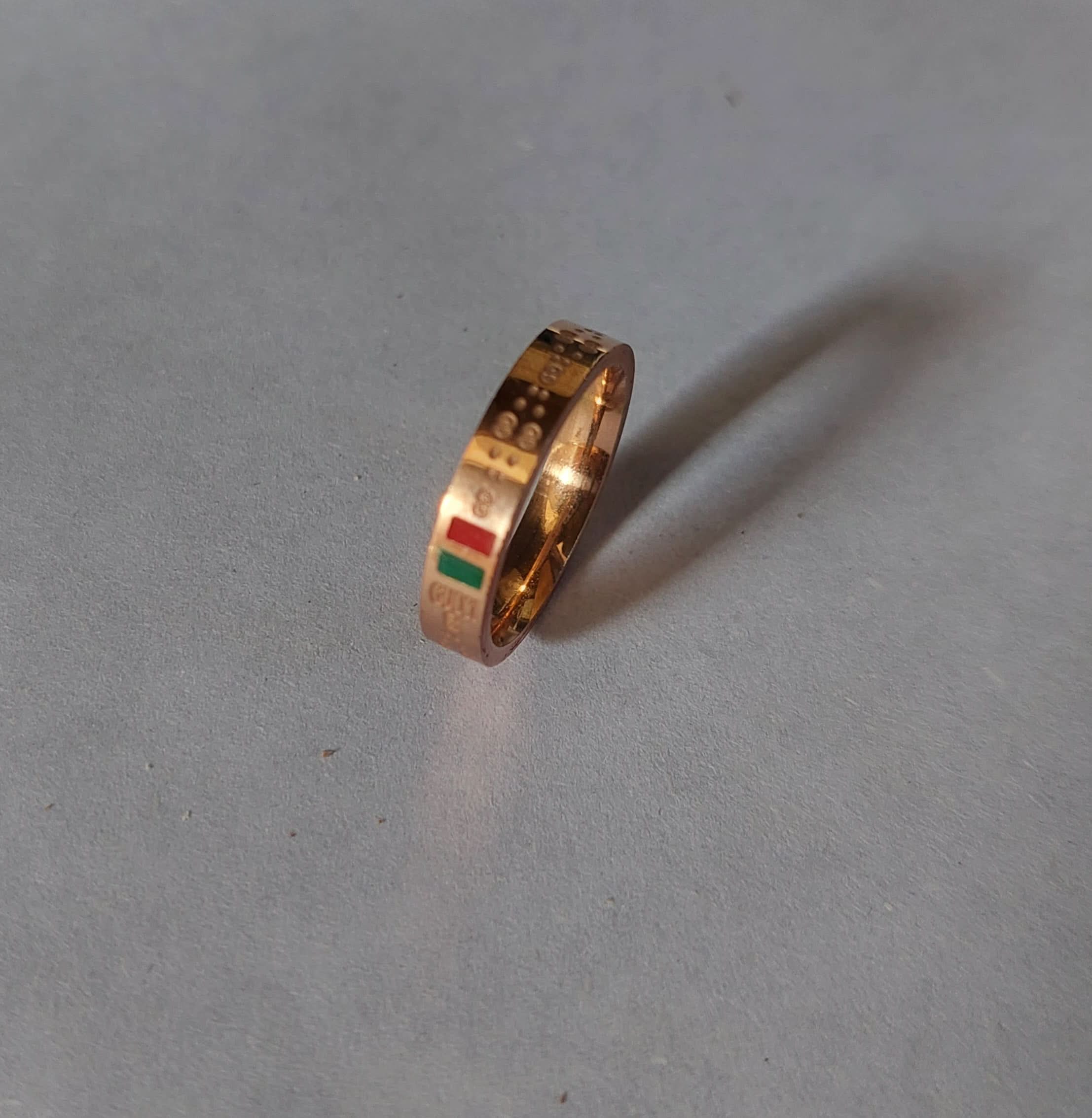 artificial rings |  Double lines Rose Gold Ring - Crazy Women