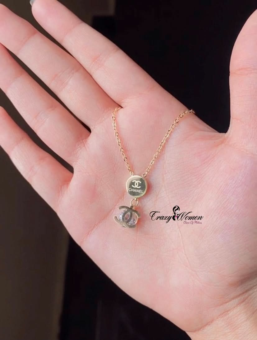 Chanel Stainless Necklace with Big Stone – Luxurious & Stylish Jewelry - Crazy Women