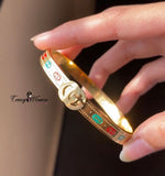 Gucci-Inspired Stainless Steel Bangle – Luxury Bracelet for Women - Crazy Women