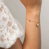 Gold Plated Heart shape bracelet - Crazy Women