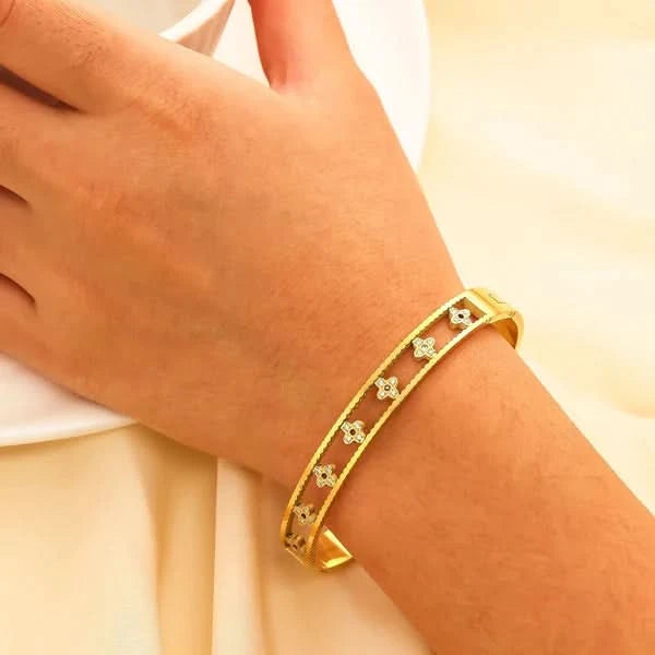 Diamond Cascade Bangle – Sparkling Bracelet for Girls & Women - Crazy Women