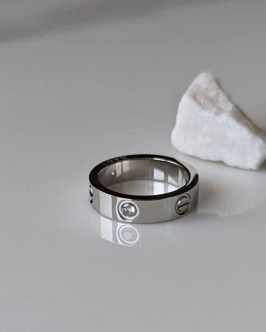 artificial ring for girls | artificial rings 
 Cartier Silver Single Stone Ring - Crazy Women