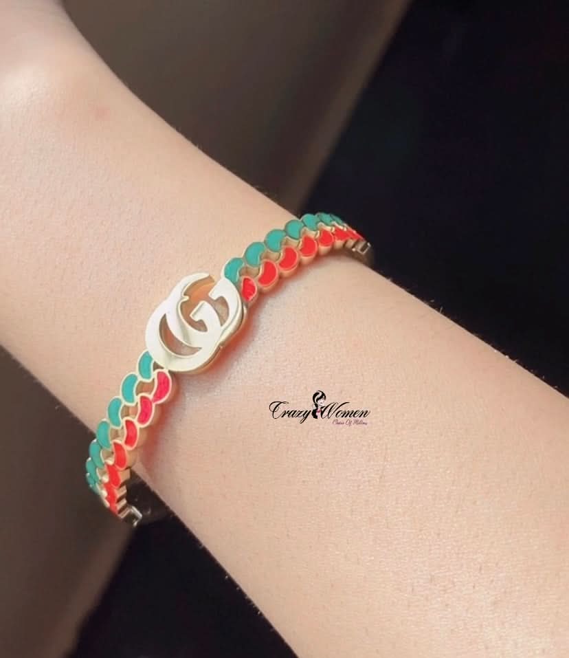 Elegant Gucci Gold Stainless Steel Bangle – Trendy Bracelet - Crazy Women