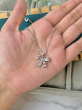 Beautiful Silver Bow Design Necklace