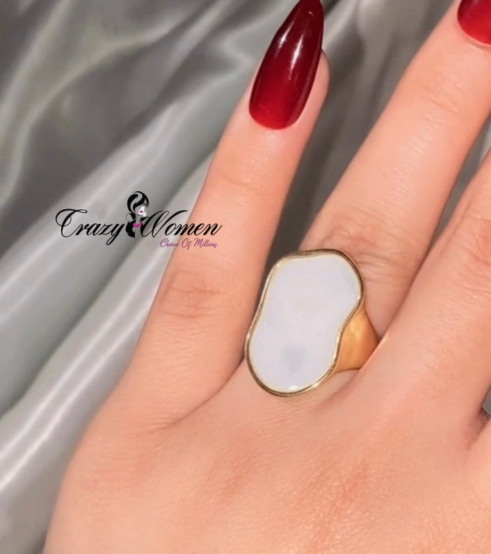 Organic Pearl Statement Ring" - Crazy Women
