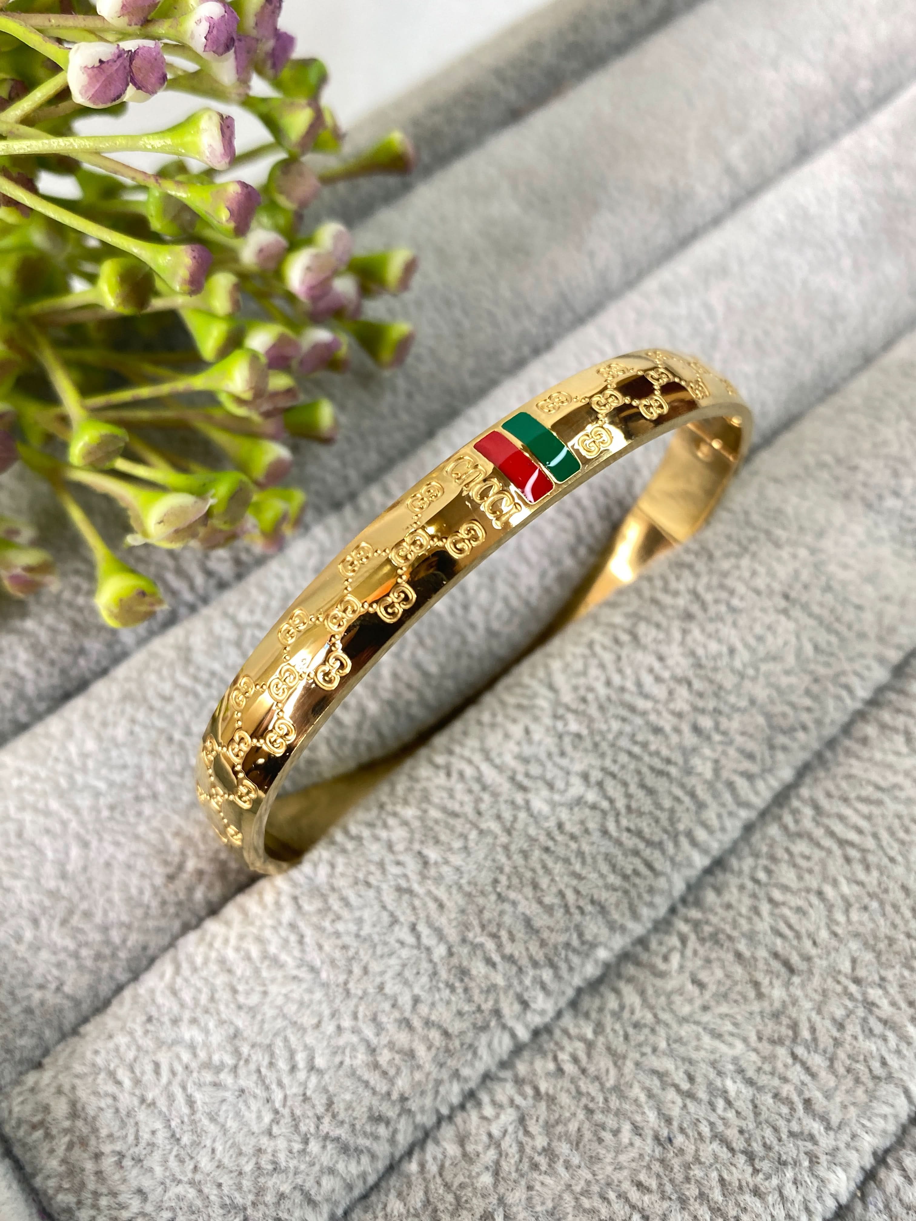 Gucci Stainless Steel Bangle – Luxury Designer Bracelet for Women - Crazy Women