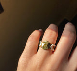 Lux Stone Border Ring – Elegant LV-Inspired Design with Sparkling Stone Detailing