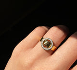 LV Luxe Stone Ring – Elegant Louis Vuitton-Inspired Design with Sparkling Stone Detail