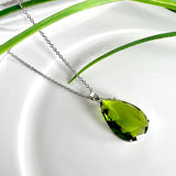 Green Necklace Pendant 925 Sterling