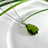 Green Necklace Pendant 925 Sterling