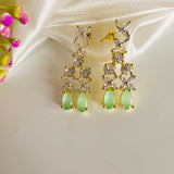 American Diamond Golden Green ( Zircon) Earrings
