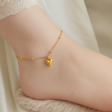 Yellow Chimes Amklets for Women Gold-Plated Heart - Crazy Women
