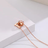 Stainless Rose Gold D Shape  Necklace | Jewelry Store | Jewelry Shop