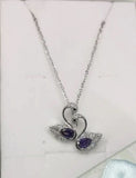 Silver double Swan  Necklace - Crazy Women