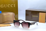 Gucci Square Gradient Sunglasses for Women – Luxury Designer Eyewear with Case