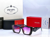 Prada Square Marble Sunglasses for Women – Luxury Gradient UV Designer Eyewear