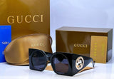 Gucci Oversized Black Sunglasses for Women – Luxury Designer Eyewear with Case