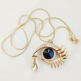 Stainless Golden Eye Necklace
