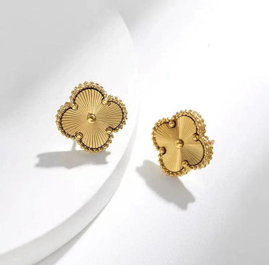 Golden Clover Earrings Black | Jewelry Online | Jewelry Store