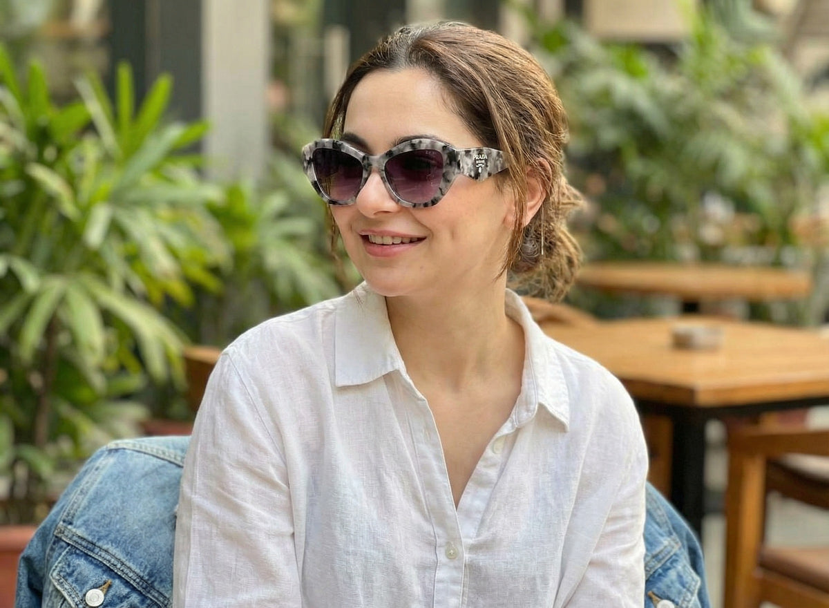 Prada Marble Cat-Eye Sunglasses for Women – Luxury Designer Shades