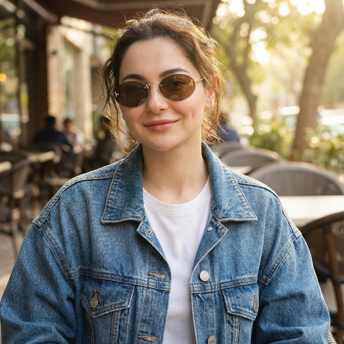 Fendi Oval Brown Sunglasses with Gold Frame – Luxury Designer Eyewear