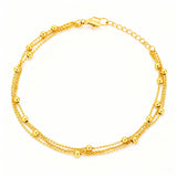 Elegant Gold Multi-Layer Beaded Bracelet for Women