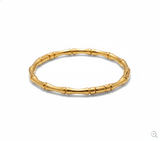 Gold Bamboo Style Bangle Bracelet for Women