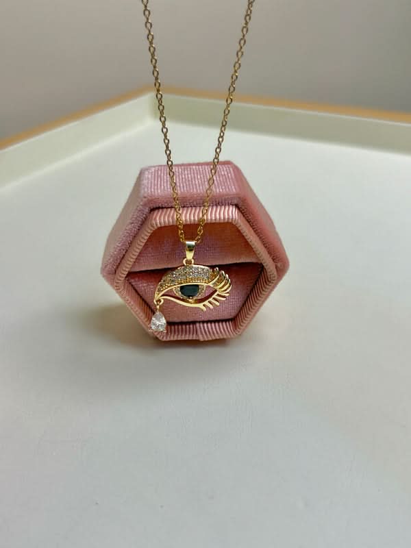 Stainless Golden Eye Necklace - Crazy Women