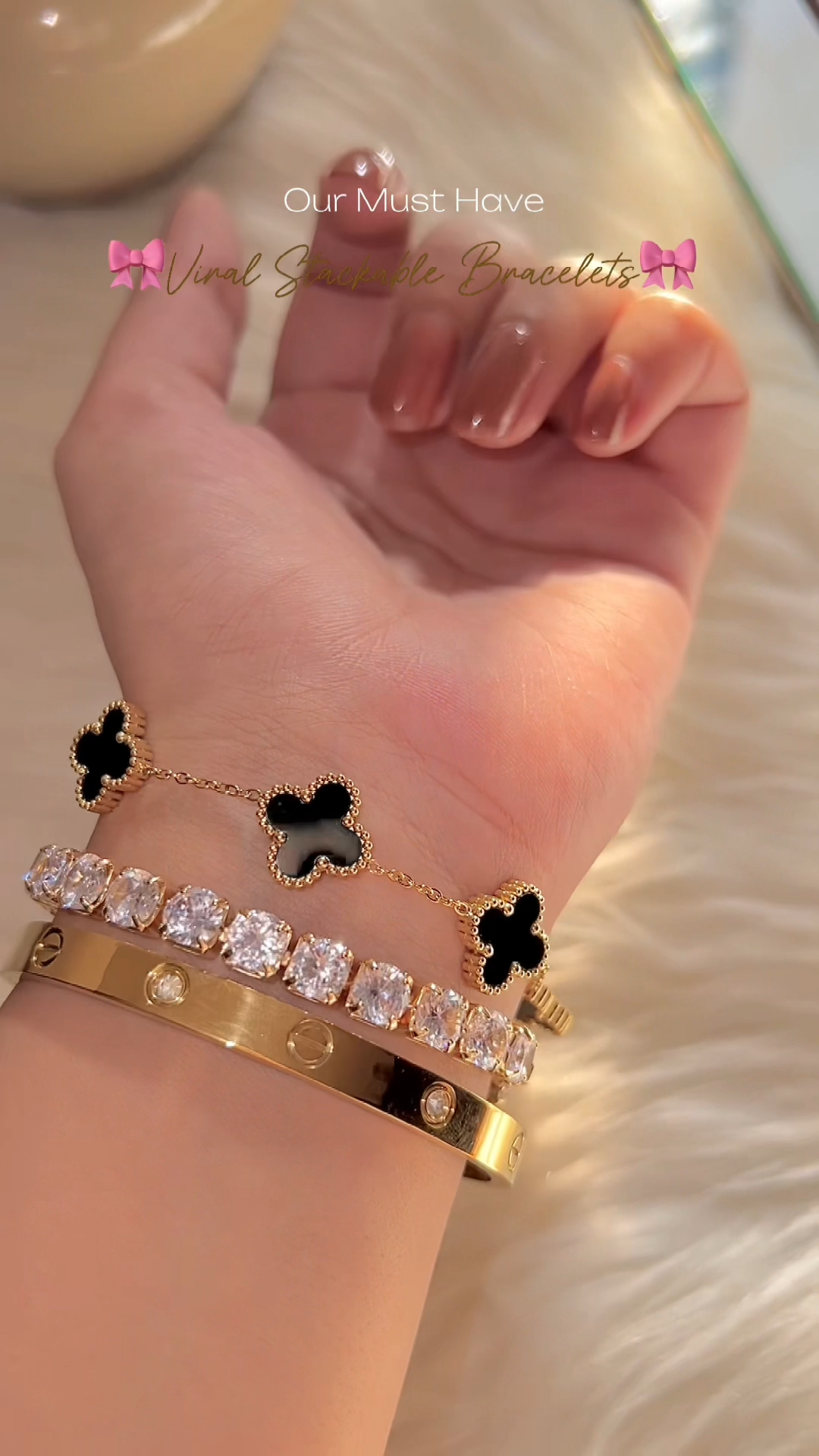 Eterna Luxe Stack Set – Elegant & Luxurious Bracelet and Bangle Set - Crazy Women