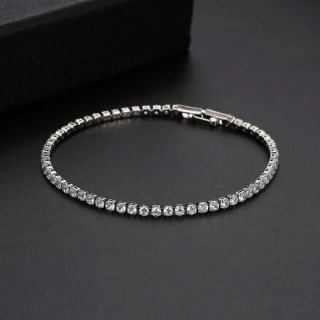 Elegant Silver Tennis Bracelet – Classic & Timeless Jewelry - Crazy Women