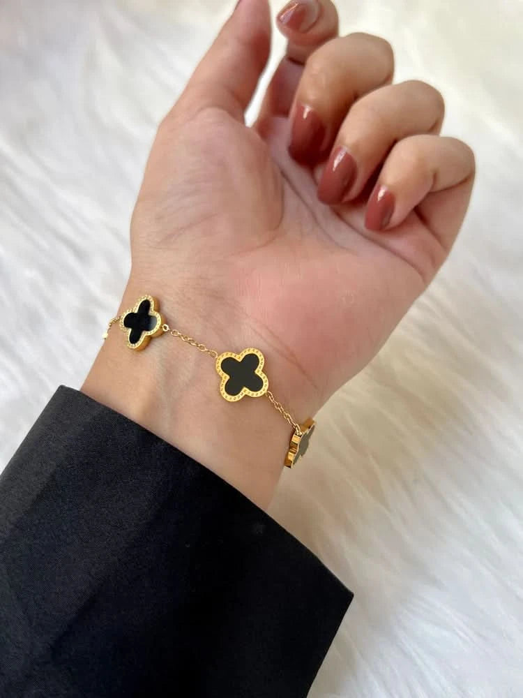 Black Color Gold Bracelet - Crazy Women