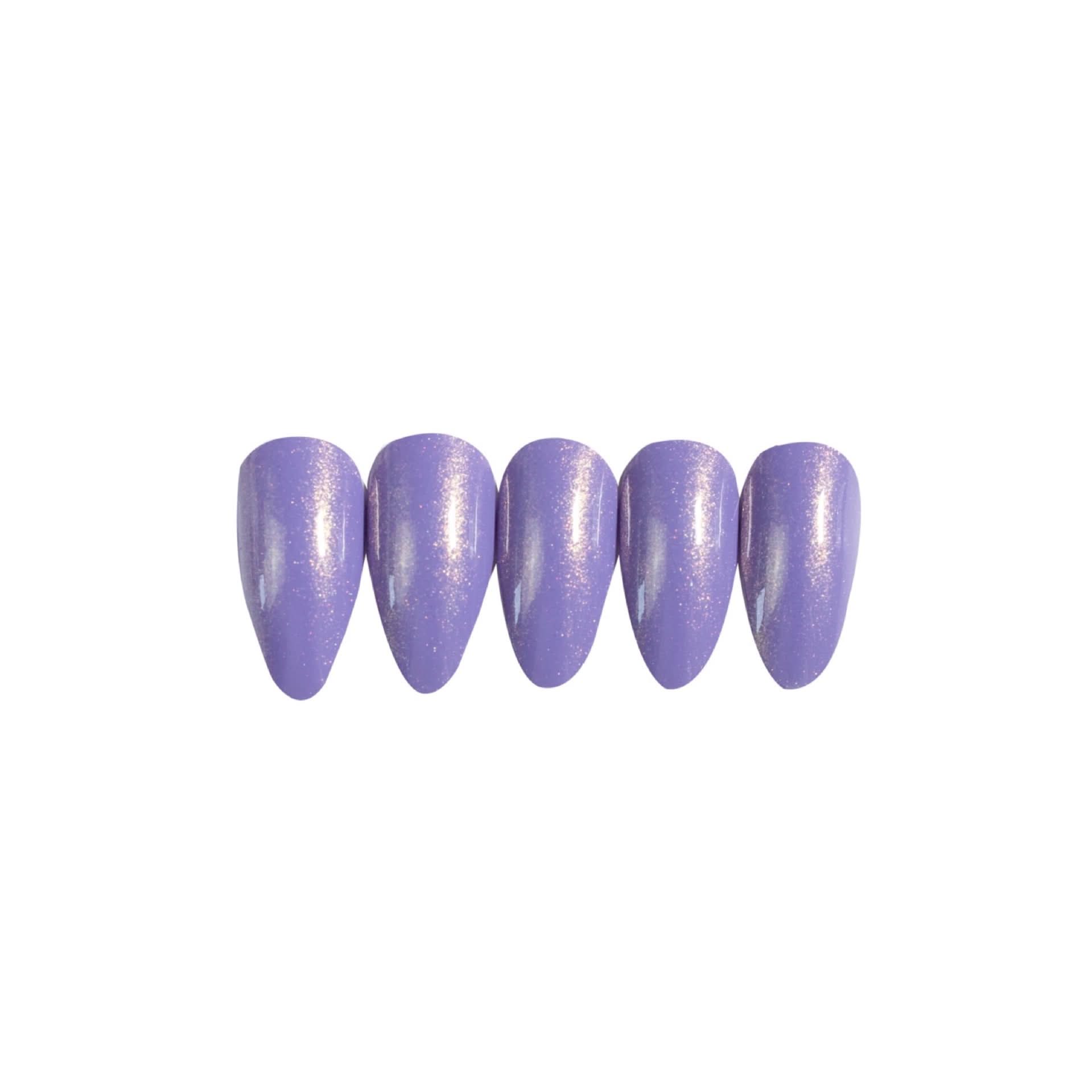 fake nails | fake nails pakistan
Fashion Pearly Purple Pointed Long Finished Acrylic Nail - 3243249.