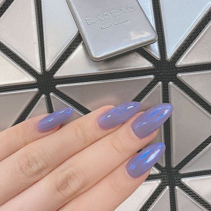 fake nails | fake nails pakistan
Fashion Pearly Purple Pointed Long Finished Acrylic Nail - 3243249.